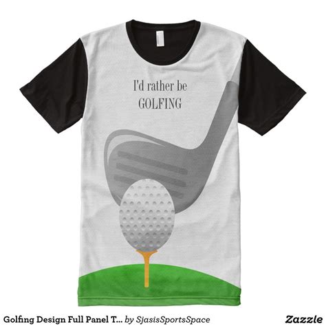 Golfing Design Full Panel Tee Shirt All Over Print Shirt Printed Shirts