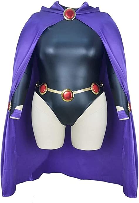 buy cosplay life teen titan raven cosplay costume bodysuit set with accessories rachel roth