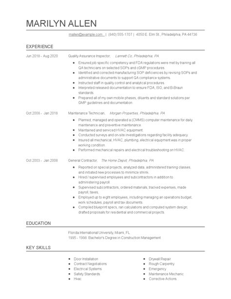 Check spelling or type a new query. Quality Assurance Inspector Resume Examples and Tips - Zippia
