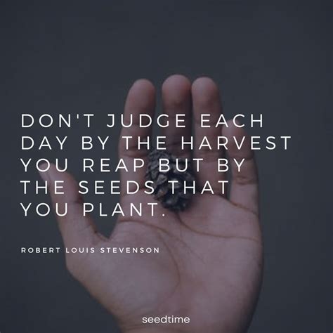 Plant Those Seeds Are You Judging Today By The Harvest You Reap