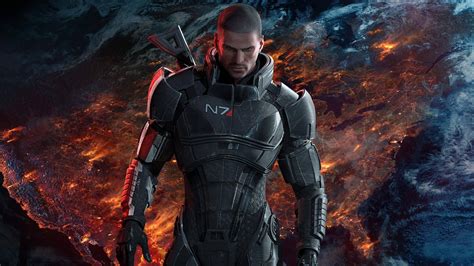 Download N7 Commander Shepard Mass Effect 3 Wallpaper