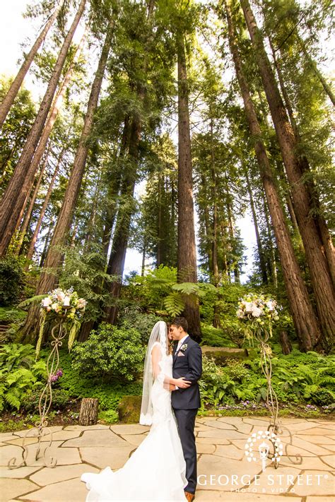 A modern wedding venue in the ozark mountains featuring indoor and outdoor space and modern design. Venue: Nestldown - Los Gatos, CA Photographer: George ...