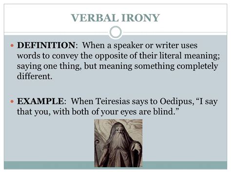 Verbal Irony Literary Examples