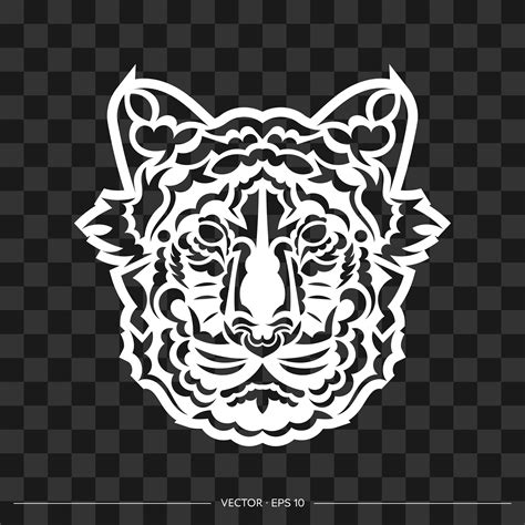 Tiger Head Pattern For Printing On T Shirts Cups And Phone Cases