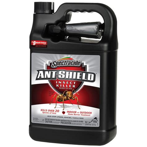 It kills ants, roaches, spiders, fleas, ticks and other listed insects. Spectracide Ant Shield 1 gal. Ready-to-Use Insect Killer ...