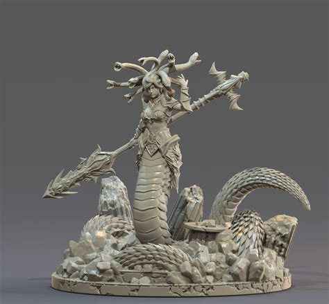 Medusa Resin Miniature To Assemble And Color Role Playing Etsy