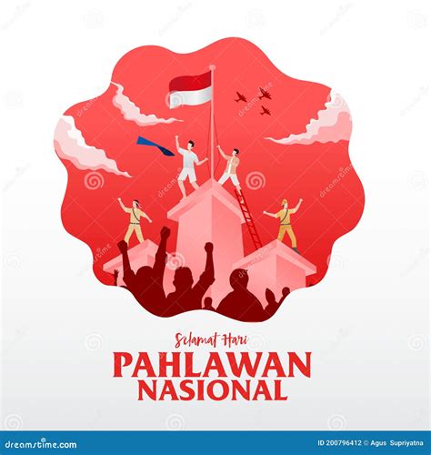 Selamat Hari Pahlawan Nasional. Translation: Happy Indonesian National