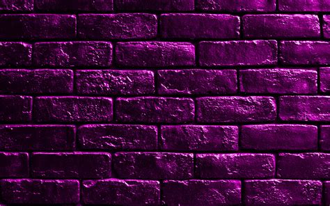 Download Wallpapers Violet Brickwall 4k Violet Bricks Bricks
