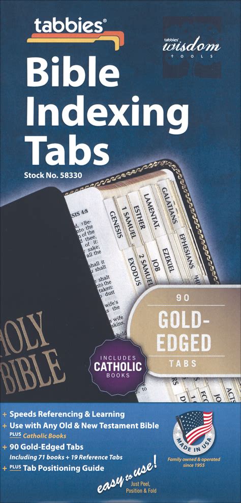 Bible Indexing Tabs Bible Tabs Catholic Edition Regular Single Se
