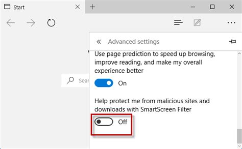 Turn Off Smartscreen Filter In Microsoft Edge And Internet Explorer