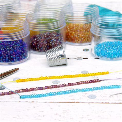 Aqua Glass Seed Beads Size 12 Round —