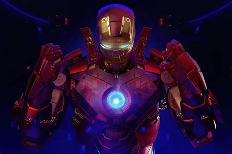 Iron Man Holographic 4k 2020 Wallpaperhd Superheroes Wallpapers4k