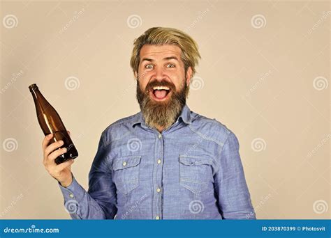 Lets You Celebrate The Moments Brutal Bearded Man Drink Beer From