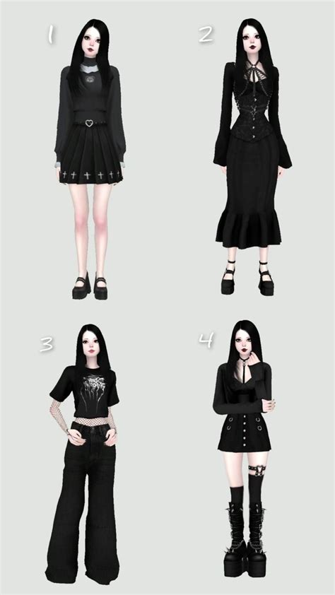 ♰𝕃𝕠𝕠𝕜𝕓𝕠𝕠𝕜♰ Sims 4 Mods Clothes Sims 4 Cc Goth Sims 4 Dresses