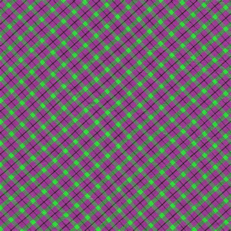 Purple Green And Black Diagonal Plaid Fabric Background