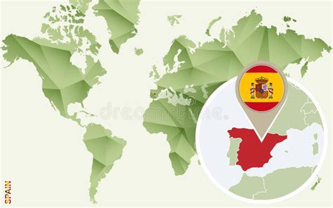 Infographic Para A Espanha Mapa Detalhado Da Espanha Com Bandeira