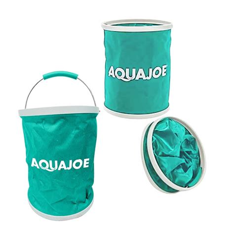 Aqua Joe Set Of 3 Portable Folding Buckets 34 Gal