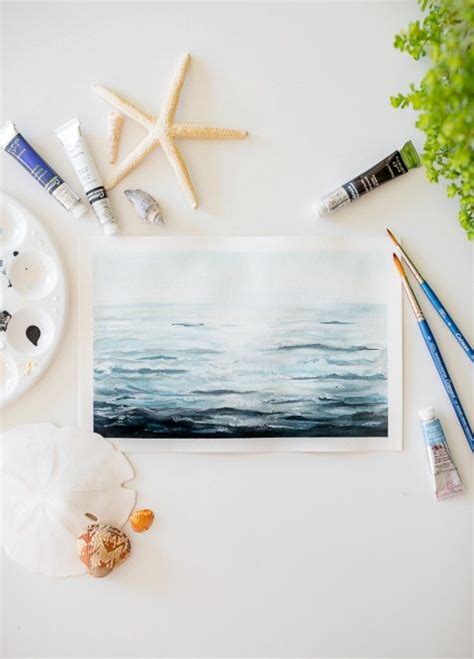 Diy Ocean Paintings Anyone Can Make Abstract Ocean Painting Ocean