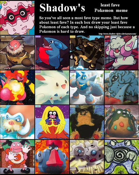 Pokemon Least Favorite Type Meme By Blacksuzaku On Deviantart