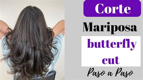 Corte Mariposa Paso A Paso Butterfly Cut Youtube