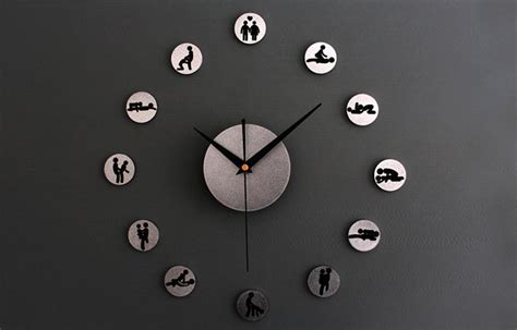 Diy Creative Wall Clocks Funny Sex Positions Stickers Watch Novelty Home Decor Ebay