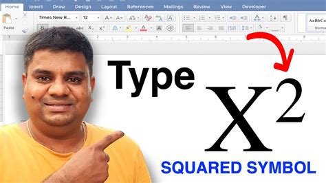 How To Type Squared In Word Youtube