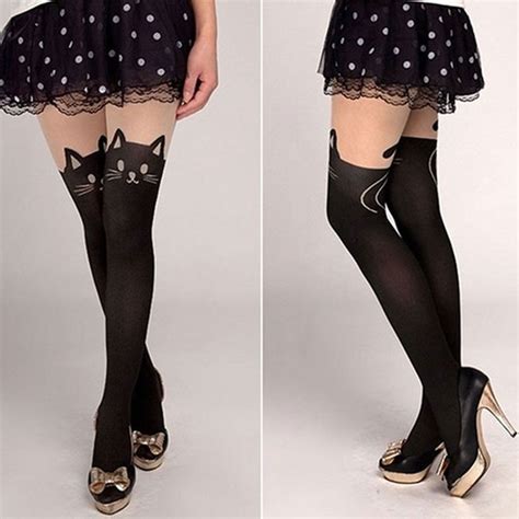 Buy New Sexy Stockings Women Autumn Cute Cat Tail Leggings Female Catoon