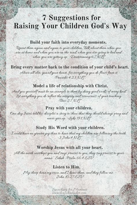 7 Suggestions For Raising Your Children Gods Way