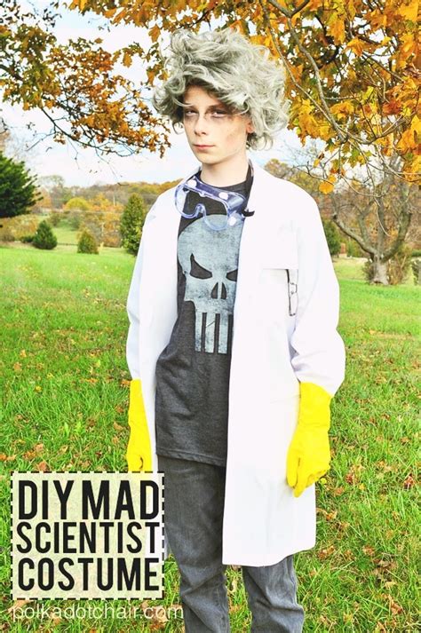 Easy Diy Mad Scientist Costume No Sew Polka Dot Chair