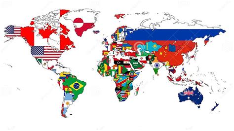 World Flag Map Stock Vector Illustration Of Concept 37247485
