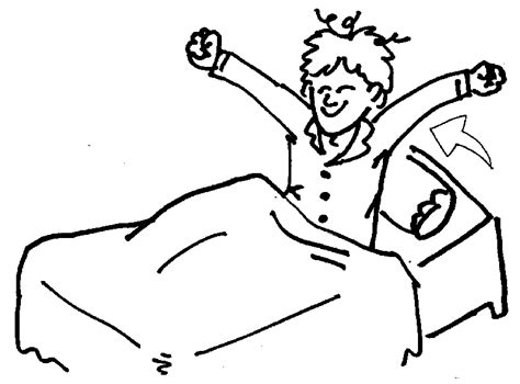 Children Waking Up Coloring Pages Sketch Coloring Page