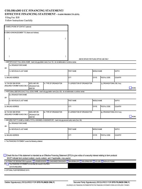 Instructions For National Ucc1 Financing Statement Form Ucc1 Fill Out