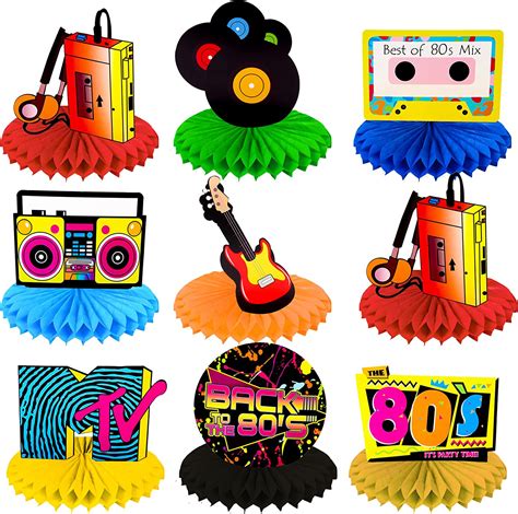 Buy Back To The 80s Party Table Decorations 80s Theme Table Honeycomb
