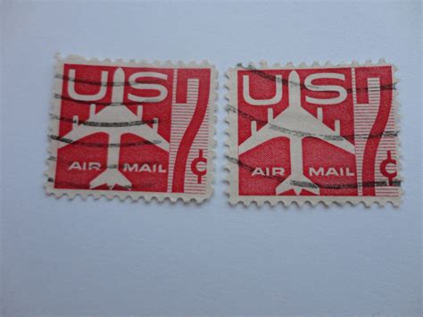 Different 7c Red 1931 1972 Air Post Us Postage Stamp Postage
