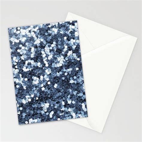 Metallic Blue Glitter Stationery Cards Metallic Blue Blue Glitter