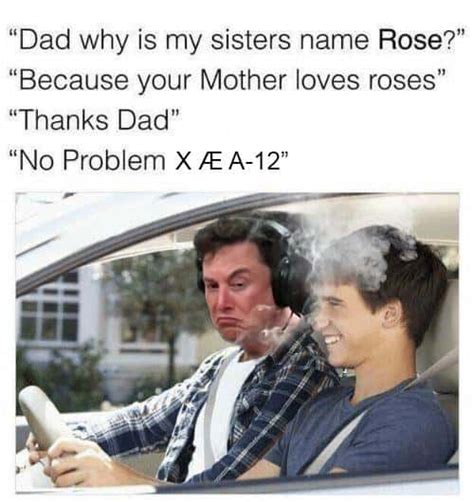 As it turns out, the aeronautic name didn't fly in cali. 'X Æ A-12 Musk' Memes Because We Are in the Future Now and ...