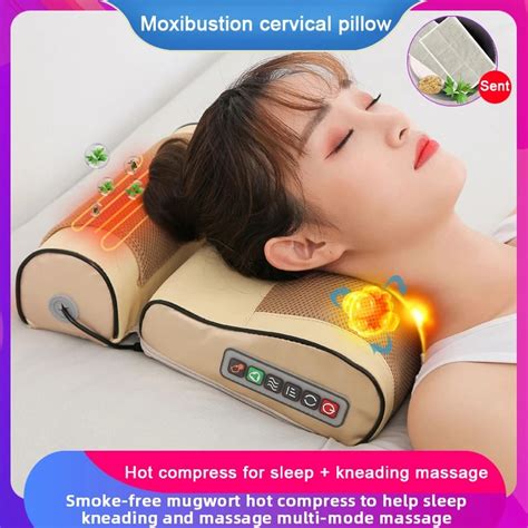Neck Massager Cervical Waist Shoulder Back Electric Multifunction Massage Pillow Household Full