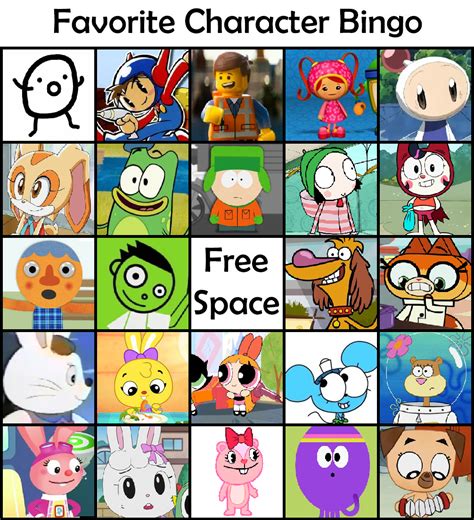 Favorite Character Bingo My Version 3 By Pingguolover On Deviantart