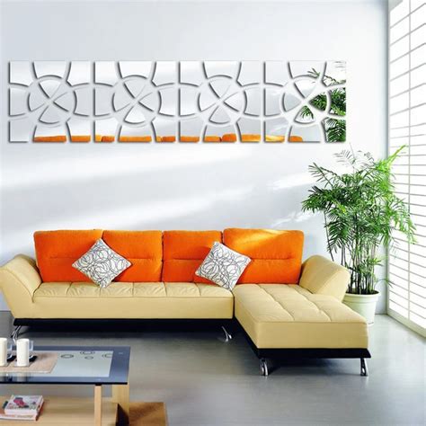 Large 3d Wall Stickers Home Decor Modern Acrylic Living Room Decorative