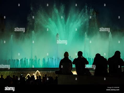 Magic Fountain Of Montjuic In Barcelona Spain Stock Photo Alamy