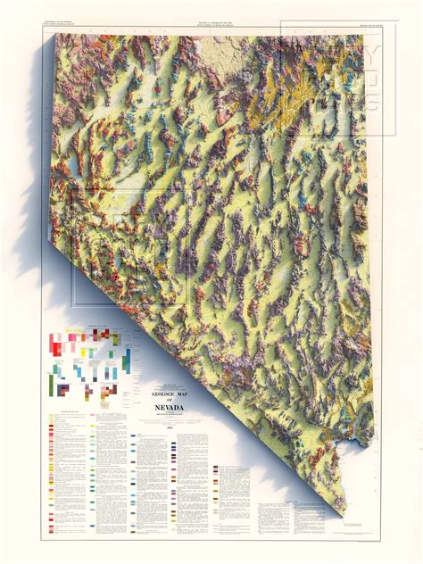 Geological Map Of Nevada Usgs 1978 Rnevada