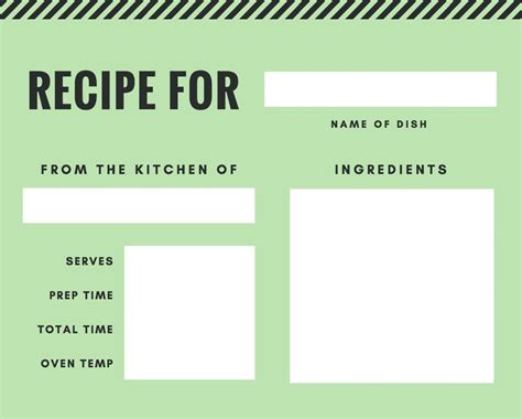 36 Customize Recipe Card Template You Can Type On Now For Recipe Card