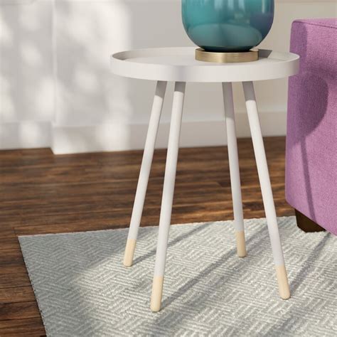 Put drinks, snacks, phones, books and magazines on the round top. Mercury Row Fortney Tray Table & Reviews | Wayfair.ca