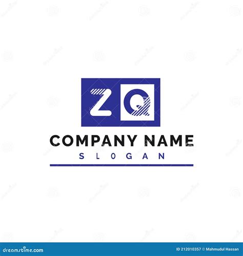 Zq Logo Design Zq Letter Logo Vector Illustration Vector Stock