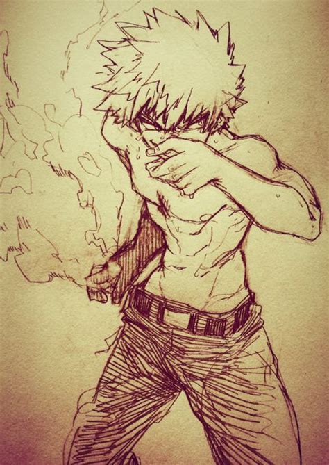 Bakugou Katsuki Sketches Hero Academia Characters Hero