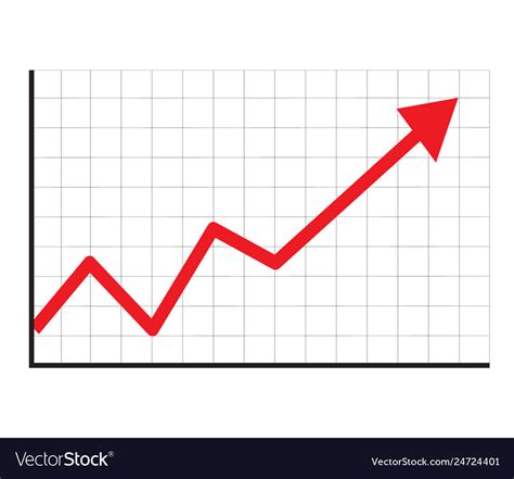 Trend Up Graph Icon In Trendy Isolated On White Vector Image