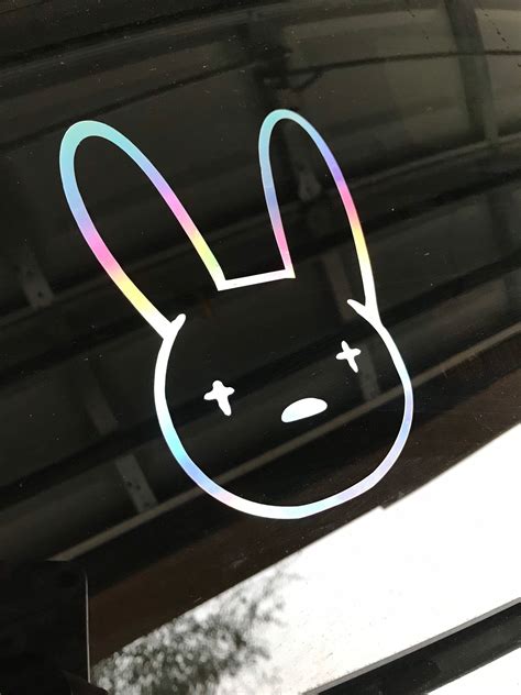 Bad Bunny Decal Car Decal Water Bottle Sticker Notebook Decal Trendy
