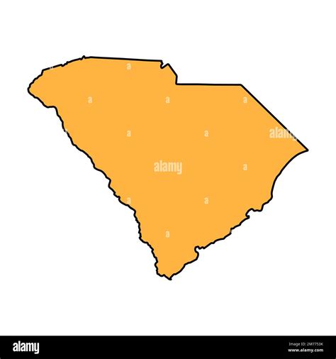 South Carolina Map Shape United States Of America Flat Concept Icon