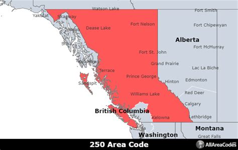 250 Area Code Location Map Time Zone And Phone Lookup