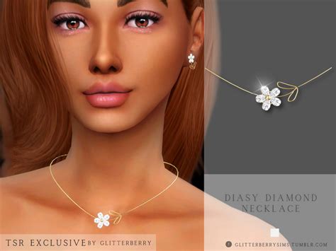 The Sims Resource Diamond Daisy Neckalce